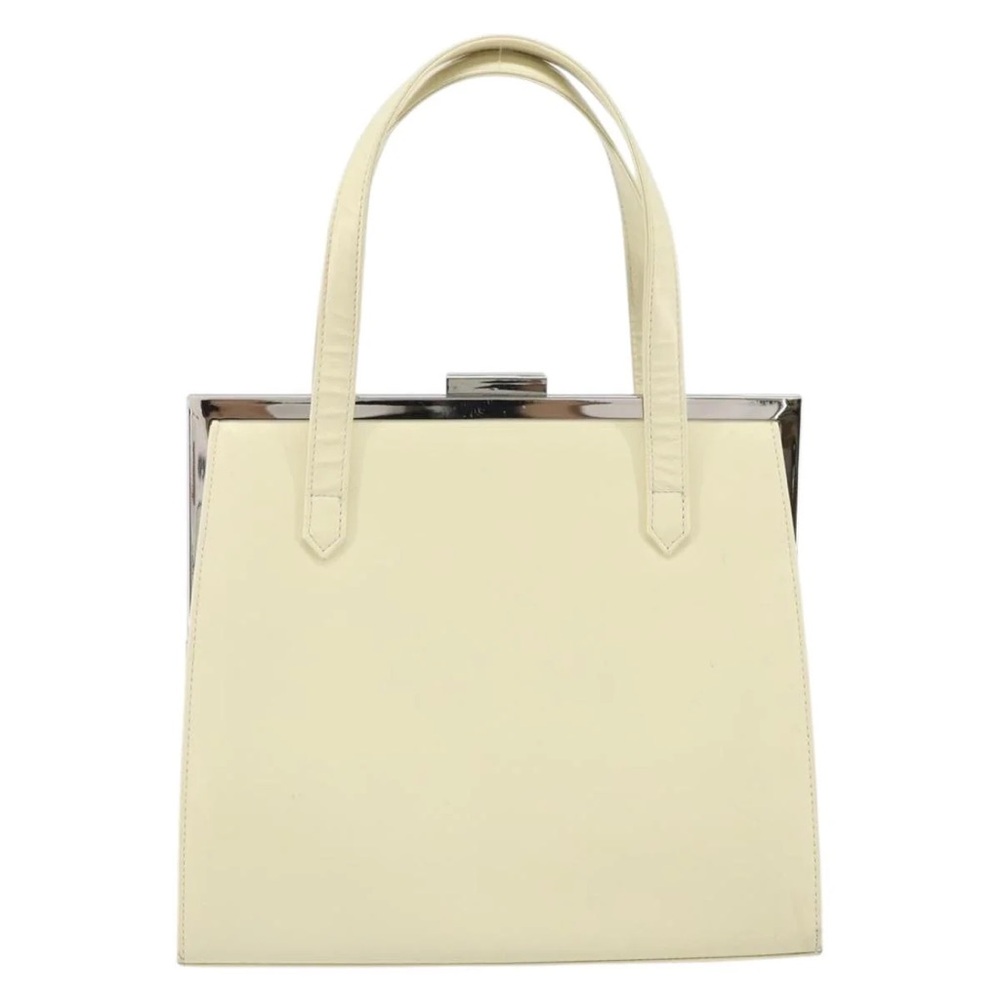 Yves Saint Laurent Cream Leather Hand Bag - Picture 2 of 12
